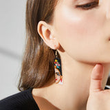 Rice Bead Earrings Hand Knitting Head Portrait Beading Bohemia Ge...
