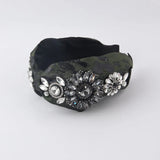 Rice Bead Flower Headdress Rhinestone Headband Ladies Hair Accessories