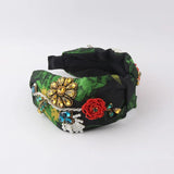 Rice Bead Flower Headdress Rhinestone Headband Ladies Hair Accessories