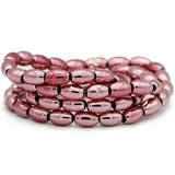 Hematite Natural Stone Spacer Beads 4x6/5x8mm Plated Purple Red