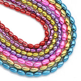 Hematite Natural Stone Spacer Beads 4x6/5x8mm Plated Purple Red