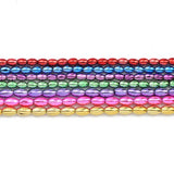 Hematite Natural Stone Spacer Beads 4x6/5x8mm Plated Purple Red