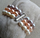 Rice Pearl Bracelet Classic Pink Lavender Freshwater Pearl Jewelry
