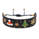 Bohemian Beaded Bracelet Christmas Tree Heart Rhombus