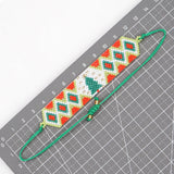 Bohemian Rice Bead Bracelet Christmas Tree Pattern Hand-woven Adjustable