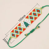 Bohemian Rice Bead Bracelet Christmas Tree Pattern Hand-woven Adjustable