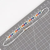 Hand-woven Beaded Bracelet Gradient Flower Personalized