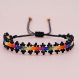 Hand-woven Beaded Bracelet Gradient Flower Personalized