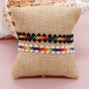 Hand-woven Beaded Bracelet Gradient Flower Personalized