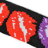 Rice Bead Bracelet Hand Weaving Lips Exaggeration Retro Tidal Current Bohemia
