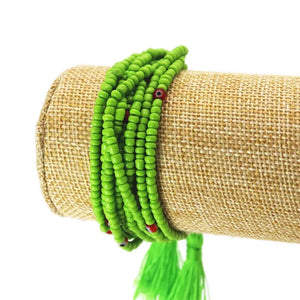 Bohemia Rice Bead Bracelet - Adjustable Multilayer Unisex