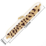 Leopard Print Rice Bead Bracelet Personalized Minimalist Hand-woven