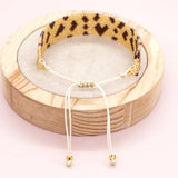 Leopard Print Rice Bead Bracelet Personalized Minimalist Hand-woven