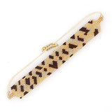 Leopard Print Rice Bead Bracelet Personalized Minimalist Hand-woven