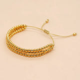Multilayer Rice Bead Bracelet Bohemian Style Adjustable Handwoven