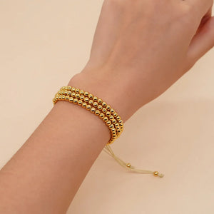 Multilayer Rice Bead Bracelet Bohemian Style Adjustable Handwoven