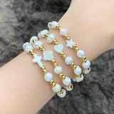 Bohemia Rice Bead Bracelet Handwoven Adjustable Retro Pearl Tidal Current