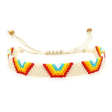 Bohemian Rice Bead Bracelet - Rainbow Bridge Pattern