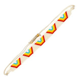 Bohemian Rice Bead Bracelet - Rainbow Bridge Pattern