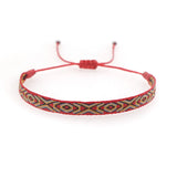 Rainbow Pearls Rice Bead Bracelet Hand-woven Bohemian Adjustable