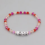 Rainbow Pearls Rice Bead Bracelet Hand-woven Bohemian Adjustable