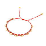 Rainbow Pearls Rice Bead Bracelet Hand-woven Bohemian Adjustable