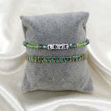 Rice Bead Bracelet Crystal Rainbow Stretch Tila Bohemian
