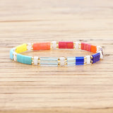 Rice Bead Bracelet Stretch Boho Adjustable Hand-woven