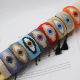 Rice Bead Bracelet Devil's Eye Hand Woven Bohemia Unisex Beaded Bracelet