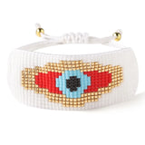 Rice Bead Bracelet Devil's Eye Hand Woven Bohemia Unisex Beaded Bracelet