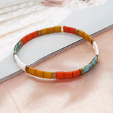 Rice Bead Tila Stretch Hand Woven Bracelet