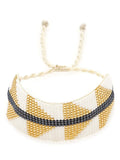 Bohemia Rice Bead Bracelet Triangle Pattern Hand Weaving Adjustable