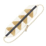 Bohemia Rice Bead Bracelet Triangle Pattern Hand Weaving Adjustable