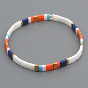 Vintage Stretch Hand Knitting Beaded Bracelet