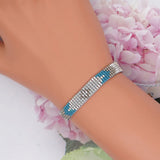 Vintage Totem Evil Eye Rice Bead Bracelet Hand-Knitted