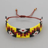 Hand Woven Rice Bead Bracelet Bohemia Style Unisex Adjustable