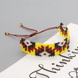 Hand Woven Rice Bead Bracelet Bohemia Style Unisex Adjustable