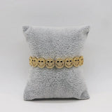 Rice Bead Bracelet with Smiling Face Zircon