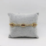 Rice Bead Bracelet with Smiling Face Zircon