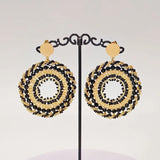 Bohemia Spiral Bead Earrings Hand Knitting Crystal Originality