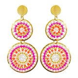 Bohemia Multilayer Beaded Earrings Hand Knitting Alloy