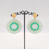 Hand-knitted Sunflower Earrings Bohemia Alloy Beads