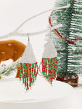 Rice Bead Earrings Geometric Alloy Boho Fringed Bohemia Women's Earrings
