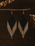 Rice Bead Earrings Geometric Alloy Boho Fringed Bohemia Women's Earrings