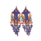 Rice Bead Earrings Geometric Alloy Boho Fringed Bohemia Women's Earrings