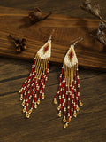 Rice Bead Earrings Geometric Alloy Boho Fringed Bohemia Women's Earrings