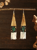 Rice Bead Earrings Geometric Alloy Boho Fringed Bohemia Women's Earrings