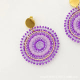 Crystal Bohemia Hand-Knit Rice Bead Earrings