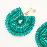 Bohemia Hand Knitting Bead Earrings Water Drop Roundness Originality