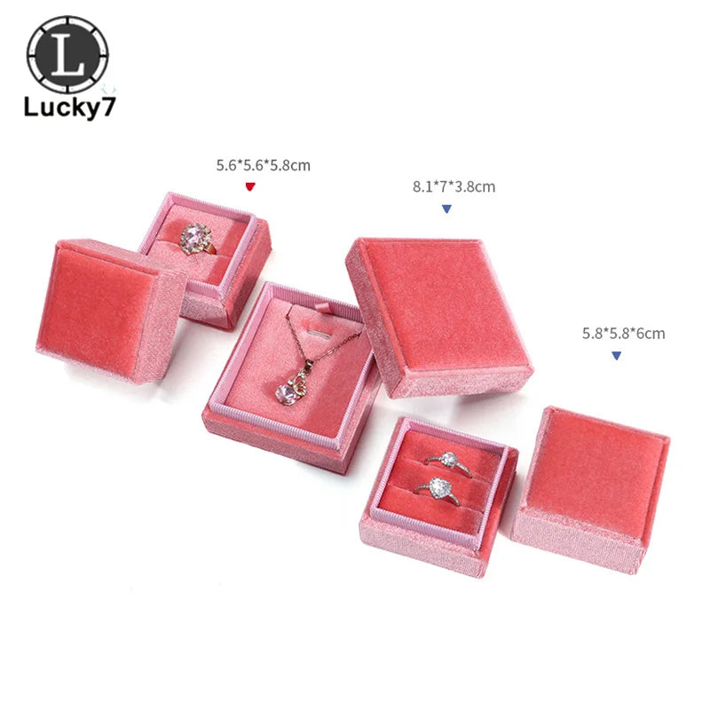 Square Jewelry Box for Couples Rings
